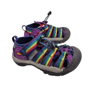 Keen Hiking Newport H2 Rainbow & Purple Water Shoes Toddler size 10